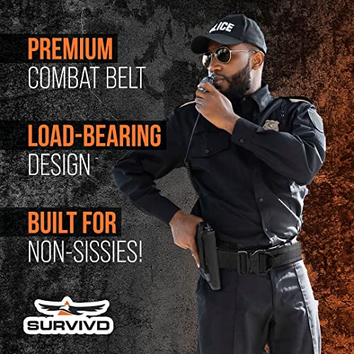 Survivd Molle Quick Release Battle Belt 2" Load Bearing Tactical Duty Belt