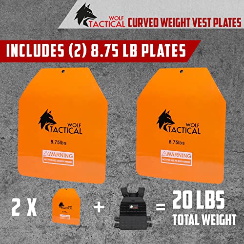 Wolf Tactical Curved Weight Vest Plates 5.75 8.75 14.5lb Pairs Heavy Workouts