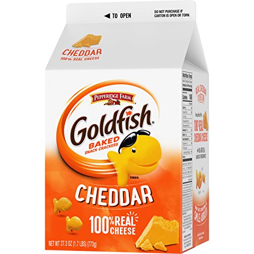 Goldfish Cheddar Cheese Crackers 27.3 Oz Carton