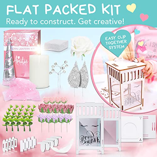 DIY Fairy Lantern Craft Kit - Make Your Own Unicorn Night Light - Arts & Crafts Kit for Kids - Birthday Gifts for Girls Who Love Unicorns Toys