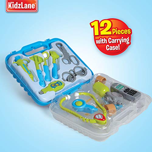 Kidzlane Doctor Kit for Kids | Kids Doctor Playset with Electronic Stethoscope | Christmas Toy Medical Kit for Kids | Pretend Play Doctor Set for Toddlers | Children's Realistic Dr. Kit with Sounds