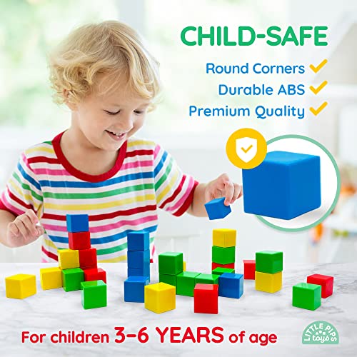 Little Pips Toys 50pcs Magnetic Blocks for Kids Ages 3 to 6 Motor Skills