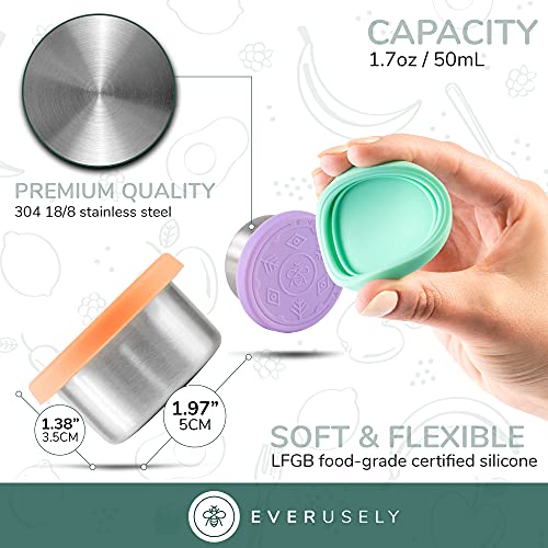Everusely 3 x 1.7oz Leakproof Salad Dressing Container