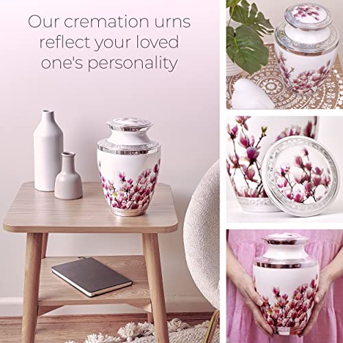 Restaall Magnolia Blossom Ashes Urn Burial Urns for Ashes Adult Female
