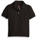 Hanes Big Boys' Short Sleeve Eco Jersey Polo Color Black Size XXLarge T-Shirt