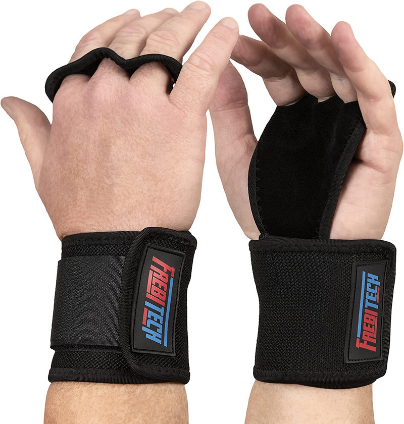 Frebitech Cross fit Grips 3 Hole Leather Hand Grips Large
