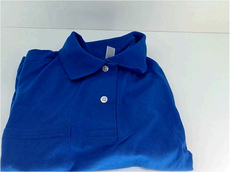 Jerzees Mens Short Sleeve Polo Shirt Color Blue Size Large