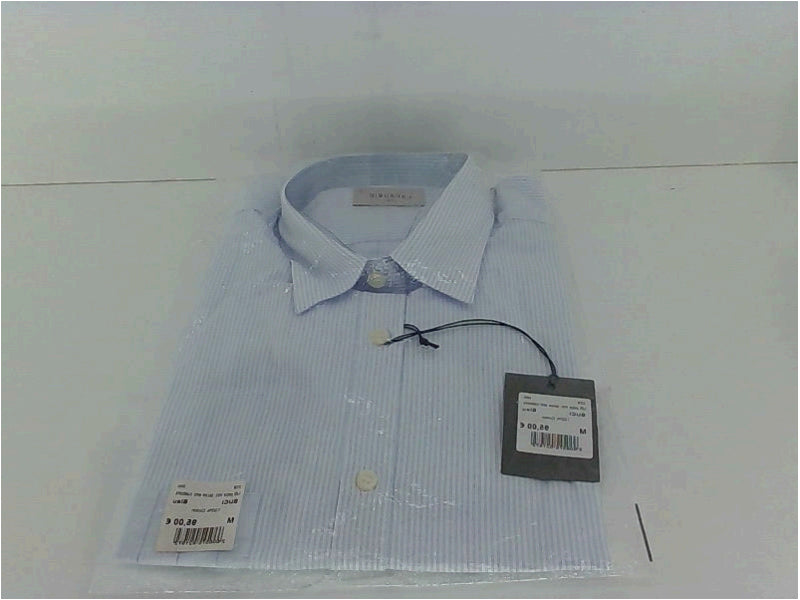 Lafaurie Mens Buci Regular Long Sleeve Dress Shirt Size Medium White Light Blue