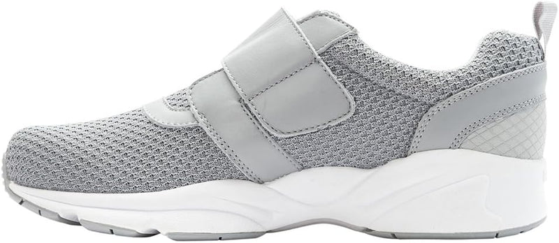 Propet Mens Stability X Strap Walking Walking Sneakers Shoes - Black 8 Light Grey Size 8