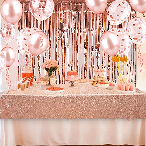 Posh Party Rose Gold Party Decorations 53 Piece Set With 48 Balloons 12inches