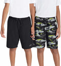 Eddie Bauer Boys 2 Pack Hybrid Shorts Color Black Black Camo Small 7 8