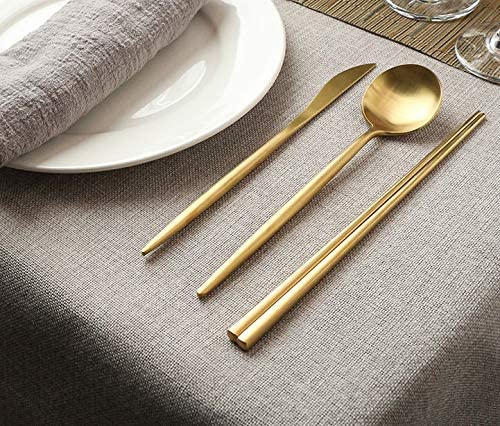 Matte Gold Cutlery Set Flatware Set for 2