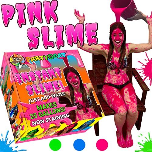 Pink Instant Slime Powder Bulk Slime Kit 25 Gallons Mix Water Slime Challenges