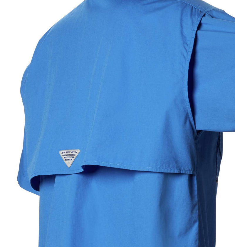 Columbia Standard Men’s Bonehead Short Sleeve Shirt Work Vivid Blue Medium