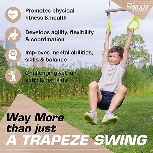 Trailblaze Trapeze Bar Gym Rings Ultimate Swing Set Accessories Bars Swing Bar