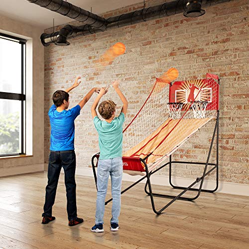 Lanos Basketball Arcade Game Double Electronic Hoop Shot 2 Player 6 Basketballs