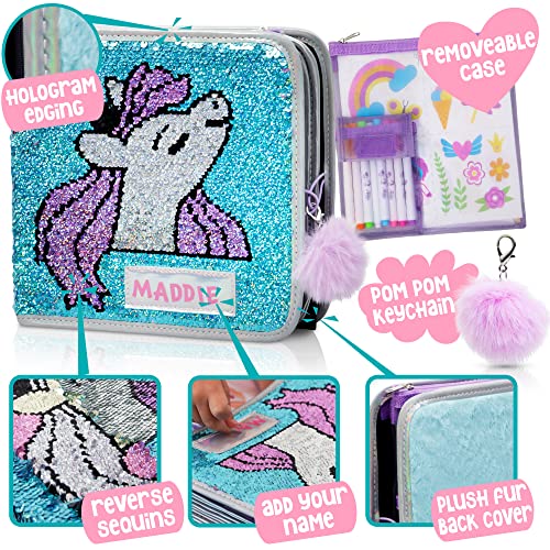 Deluxe Erasable Doodle Book, Unicorn Gifts for Girls, Airplane Travel Essentials Kids, Arts and Crafts for Kids Ages 3-5, Toddler Car Activity, Coloring, Stencils, Reusable Stickers, Scratch Paper