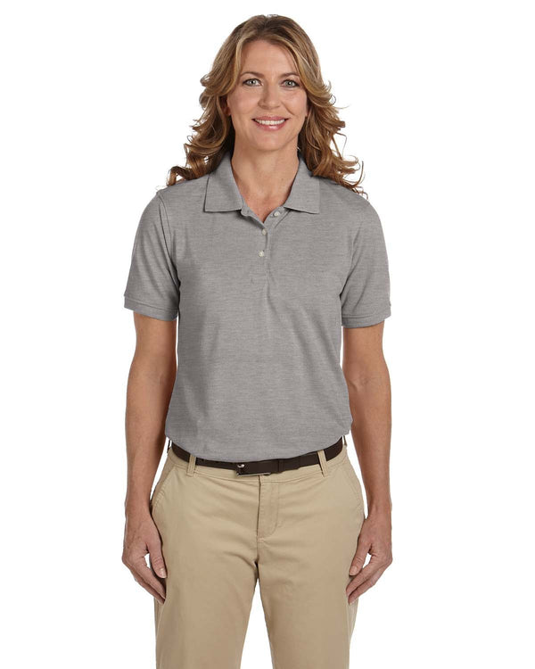 Harriton Ladies 5.6 Oz. Easy Blend Polo Xlarge Grey Heather T-shirt