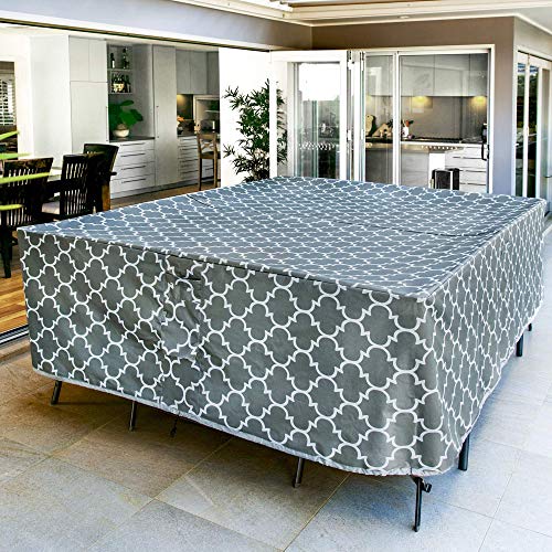 Harlie & Stone Rectangle Patio Table Cover, Heavy Duty Outdoor Table Covers Waterproof Rectangular, Durable & Fade Resistant Outdoor Dining Table Cover Medium 88”(L) x60”(W) x28”(H)