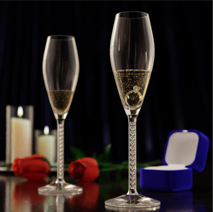Wedding Champagne Flutes - Wedding Flutes for Bride & Groom