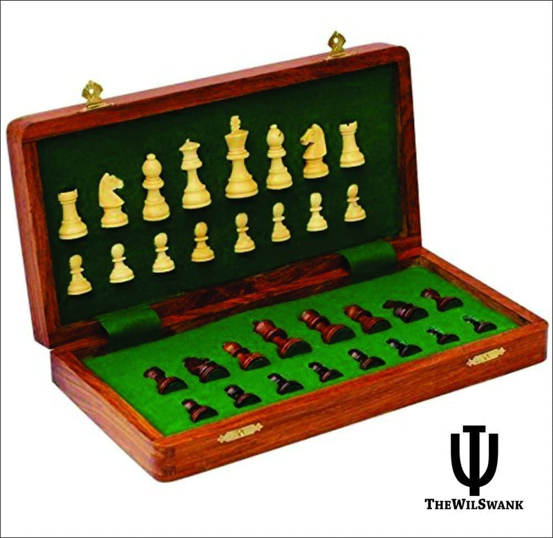 THE WILSWANK 10 x 10 Inch Premium Foldable Magnetic Chess Set