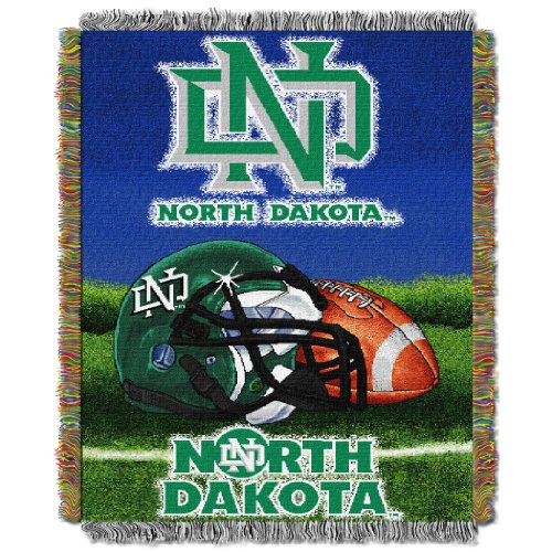 Northwest Ncaa North Dakota Fighting Hawks Woven Tapestry Throw Blanket 48" X 60"