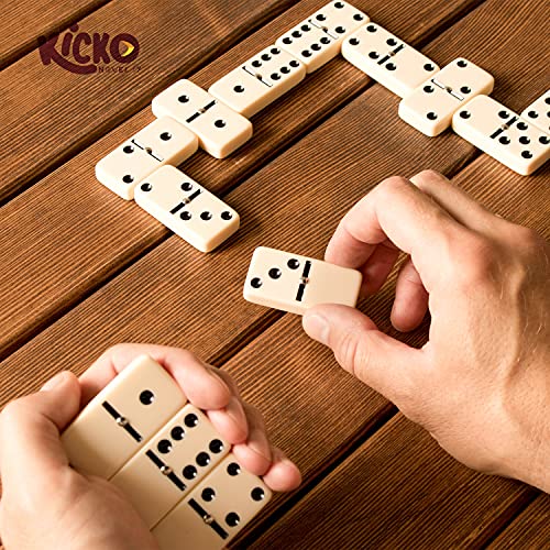 Kicko Domino Set Premium Classic 28 Pieces Durable Up to 2 to 4 Players