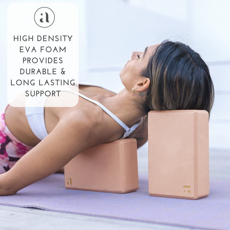 Yoga Blocks 2 Pack Yoga Bricks Accessories and Props Nude