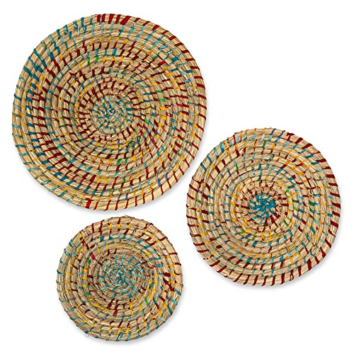 Wall Basket Decor Boho Set of 3 Handmade by Female Artisans in Bangladesh