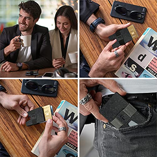 Fidelo Minimalist Wallet for Men Slim Rfid Blocking Mens Holder 3k Carbon Fiber