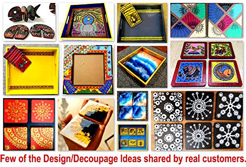 Esplanade Diy Mdf Coasters Own Artwork Hobby Decoupage Set of 50 Brown
