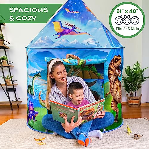 Dino Paradise Play Tent with Roar Button Dinosaur Toys Kid Tent Indoor
