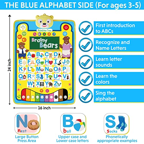 THE BAMBINO TREE Interactive ABC Chart Talking Poster Preschool Learning  Toy