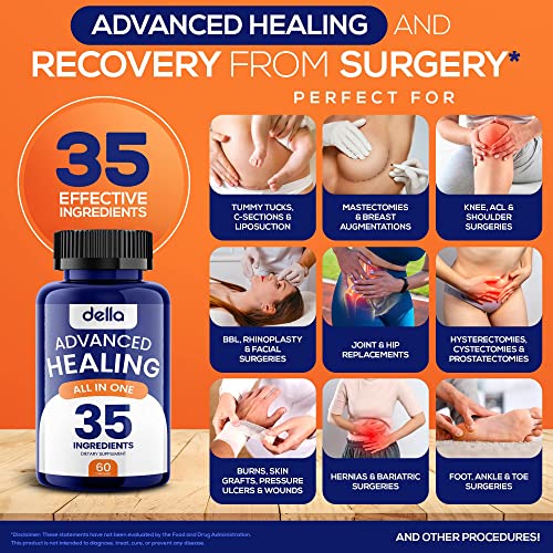 Della Advanced Healing Pre & Post Surgery Recovery Supplement 35X Effective