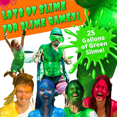 INSTANT GREEN SLIME POWDER. Bulk 25 Gallon Kit! Just Add Water. Make a Slime Bath or Pool. Mix 20 x 5qt big buckets
