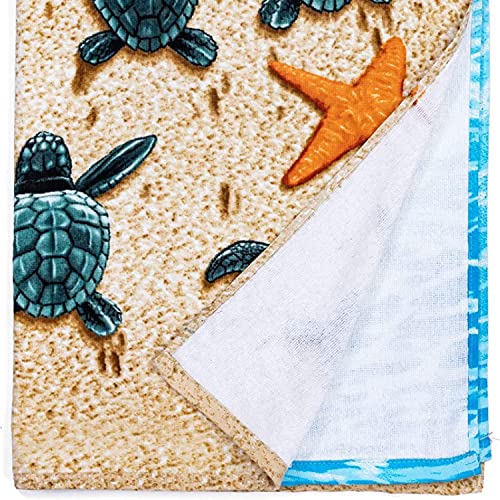 Dawhud Direct Beach Turtles Beach Towel 30x60 Inch