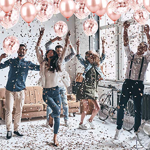 Posh Party Rose Gold Party Decorations 53 Piece Set With 48 Balloons 12inches