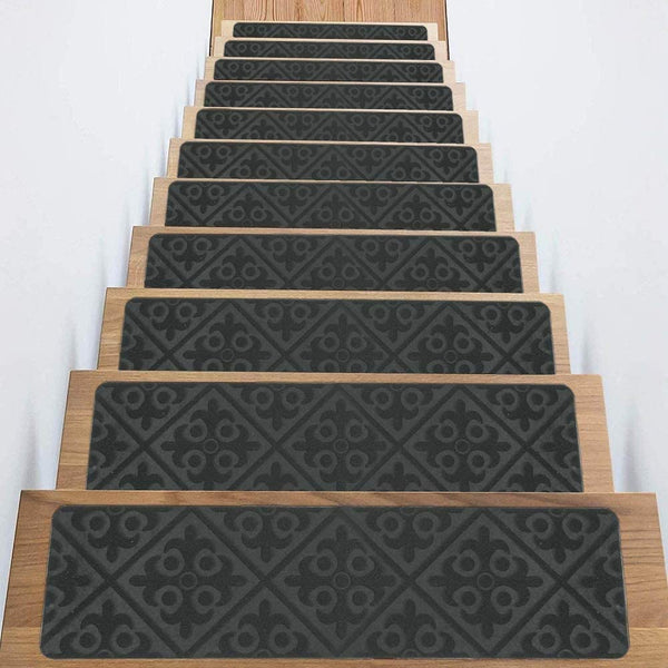 Non Slip Carpet Stair Treads 8 X 30 Inches Imperial Gray 15 Pack