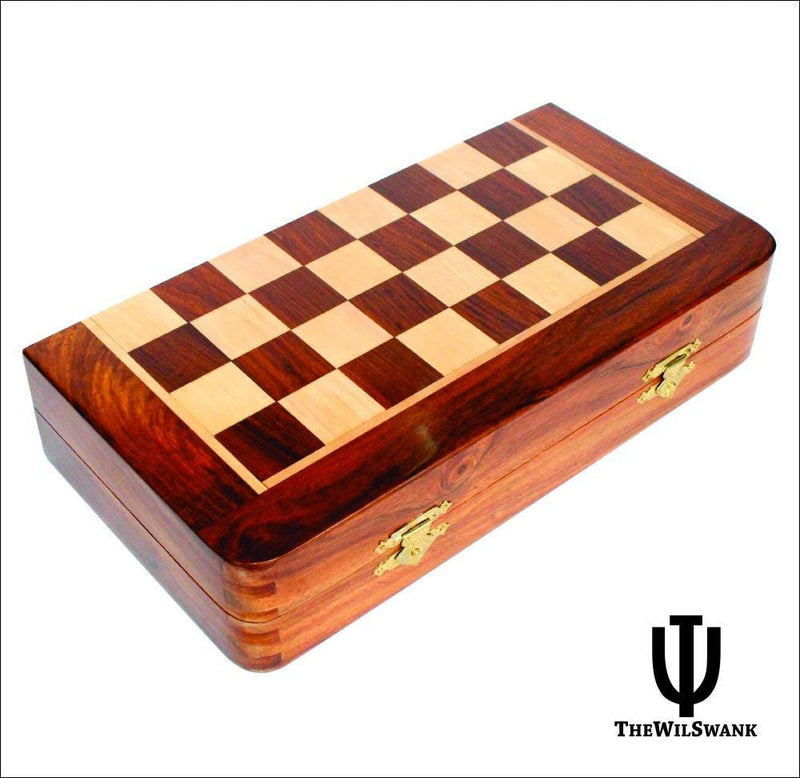 THE WILSWANK 10 x 10 Inch Premium Foldable Magnetic Chess Set