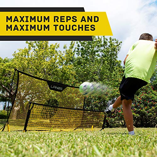 Portable Soccer Goals with Rebounder - Lightweight Soccer Nets for Backyard, with Ground Stakes, Carry Bag - Rebound Soccer Goal - Premium Soccer Training Equipment for Kids and Adults