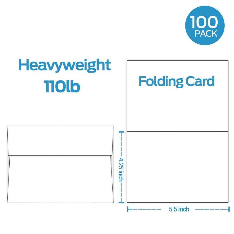 Sustainable Greetings 200 Pack 5x7 Cardstock Postcards for Invitations, 110 lb Cover Card, 300gsm Blank Printer Paper, Thick and Heavyweight (White)