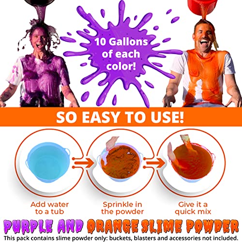 Instant Slime Powder Just add Water Mix up Orange & Purple Slime Bulk 20 Gallon
