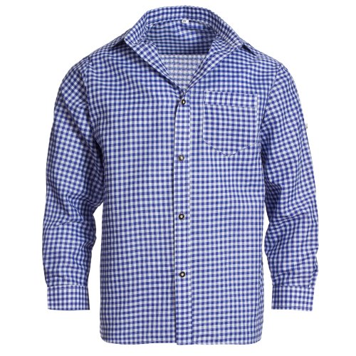 Gaudi-leathers Mens Shirt Blue Checkered Size S