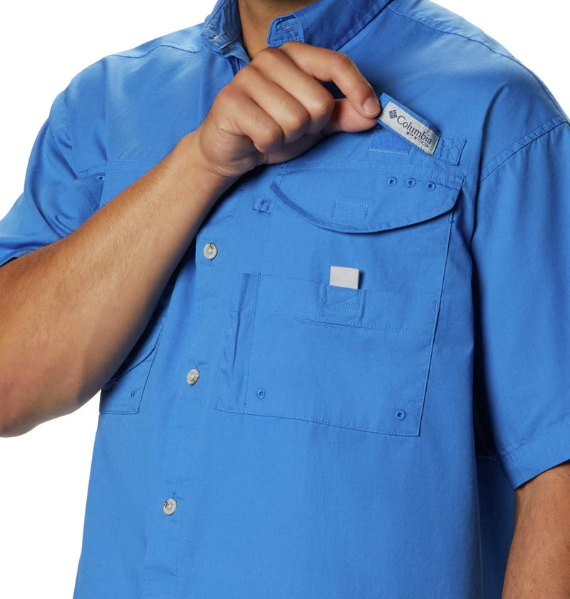 Columbia Standard Men’s Bonehead Short Sleeve Work Shirt Vivid Blue Medium