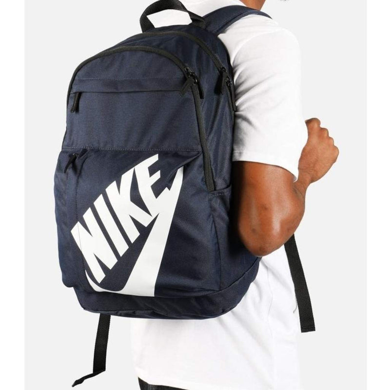 Nike Backpack Multiple Compartments Obsidian Black White
