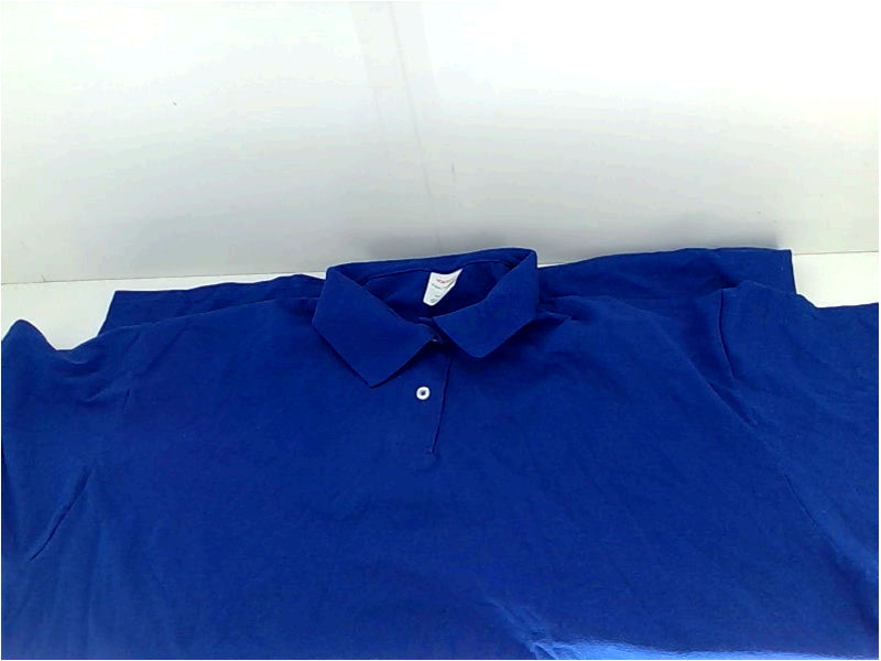 Hanes Mens Short Sleeve Polo Shirt Color Blue Size XLarge