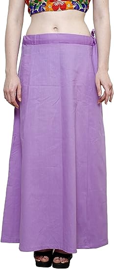 Craftstribe Women Saree Petticoat Inskirt Underskirt Skirt Lavender One Size