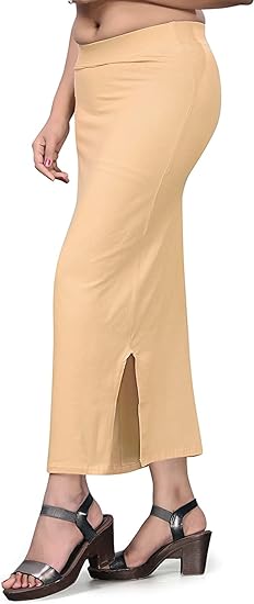 Craftstribe Saree Shapewear Petticoat for Women Beige Color Large