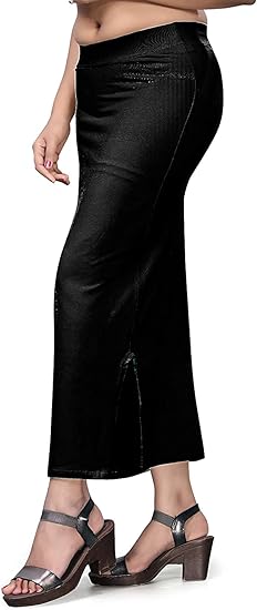 Craftstribe Saree Shapewear Petticoat for Women Thigh Slimmer Black Small Size