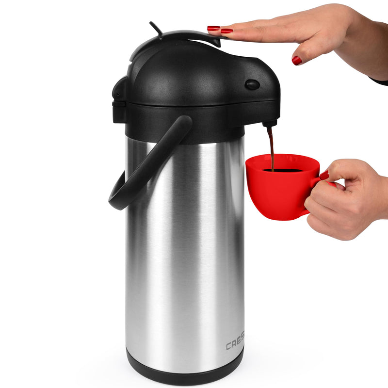 Coffee Carafe Dispenser with Pump 101oz 3L Airpot 24 Hours Hot Chocolate